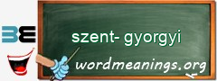 WordMeaning blackboard for szent-gyorgyi